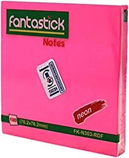 Fantastick Self Stick Notes (3In X 3In) 100 Sheets X 12