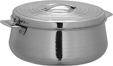 Royalford Hilux Double Wall Stainless Steel Hot Pot, 1500ml, RF10532 | Firm Twist Lock | Strong Handles With Heavy-Duty Rivets | Steel Serving Pot, Chapati Storage Box, Roti Serving Pot