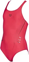 Arena Girls Sports Swimsuit Chameleon, Fluo red-Shark, 10Y/11Y