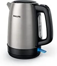 PHILIPS Electric Kettle With Spring Lid and Indicator Light Pirouette Base, Stainless Steel, 1.7L Capacity (HD9350/92)