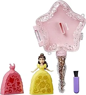 Disney Princess Secret Styles Magic Glitter Wand Belle Doll, Wand Playset, Arts and Crafts Toy for Kids 4 and Up