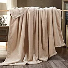 DONETELLA Fleece Blankets Single Size for All Season 370GSM - Premium Lightweight Anti-Static Throw for Bed Extra Soft Brush Fabric Warm Sofa Thermal Blanket (240 x 170 Cms) (بطانية مخمل)