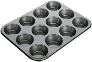 Muffin Baking Tray with 12 Gray Mold 26x34cm