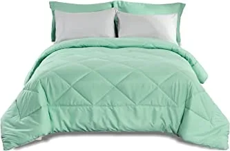 DONETELLA Lightweight Bedding Comforter Set, All Season, 6 Pcs King Size, Solid Comforter Sets for Double Bed, Plain Diamond Quilting With Down Alternative Filling (طقم لحاف سرير)