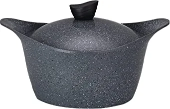 Lahoya 28Cm Cooking Pot/Stockpot/Casserole Dark Gray Marble Nonstick Coating Multi Colour (80128Dg)