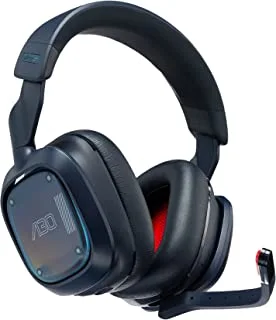 Astro A30 LIGHTSPEED Wireless Gaming Headset, Bluetooth, Dolby Atmos/3D Audio compatible, Detachable Boom, 27h battery, for PS5, PS4, Xbox, Nintendo Switch, PC, Android - Navy/Red