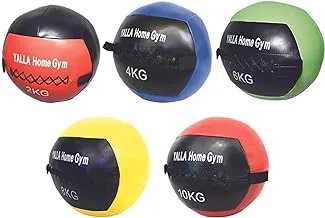 YALLA HomeGym Medicine Balls for Full Body Dynamic Exercises Workouts and Strength Exercise, Balance Training, Color Coded, Weighted Medicine Ball, Wall Ball for Gym, Home or Office Use