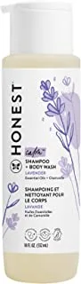 The Honest Company Ultra Dreamy Calming Lavender Shampoo + Body Wash | Tear-Free Baby Shampoo with Naturally Derived Ingredients | Sulfate- & Paraben-Free Baby Bath | 18 Fl Oz (Pack of 1)