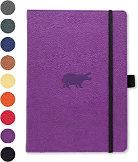 Dingbats* Wildlife Medium A5+ Hardcover Notebook - PU Leather, Micro-Perforated 100gsm Cream Pages, Inner Pocket, Elastic Closure, Pen Holder, Bookmark (Plain, Black Duck)
