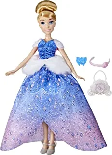 Disney Princess Life Cinderella Fashion Doll, 10 Outfit Combinations, Fashion Doll Clothes and Accessories, Toy for Kids 3 Years Old and Up