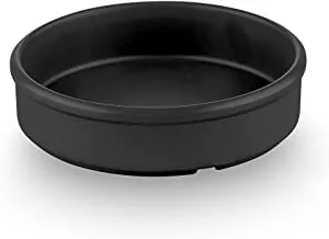 Harmony Melamine Horeca Rounded Dish Black 10.3Cm
