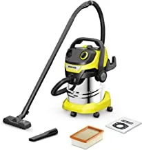 Karcher - WD5 SV Wet & Dry Vacuum Cleaner, 1100 W, 25 Liters stainless steel container capacity, 2.2 m suction hose, blower function, Made in Europe