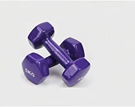 Fitness Minutes Yiwu Dipping Dumbbell, Purple, 5.0 Kg