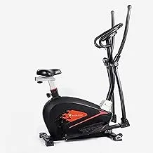 YALLA HomeGym 2 in 1 Elliptical Machine Magnetic Cardio Workout Exercise Bike Cross Trainer with 8 Level Resistance, LCD Digital Monitor for speed/calories/heart rate, for Home Office Gym Exercises