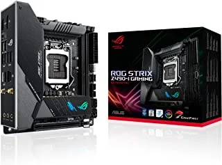Asus ROG Strix Z490-I Gaming, Z490, WiFi 6, LGA 1200 (Intel 10th Gen), Mini-ITX Gaming Motherboard- 90MB13A0-M0EAY0