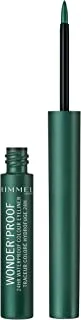 Rimmel London, Wonder'Proof 24HR Waterproof Colour Eyeliner, 03 Precious Emerald, 1.4 ml