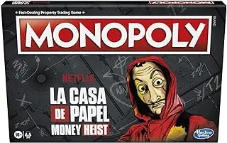 لعبة Monopoly: Netflix La Casa De Papel / Money Heist Edition للكبار والمراهقين ، 2 إلى 6 لاعبين ، الأعمار من 16 عامًا فما فوق