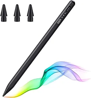ESR Stylus Pen لجهاز iPad مع حساسية الميل [رفض راحة اليد والملحق المغناطيسي] قلم iPad Stylus لجهاز Apple iPad Air 5/4/3 و iPad Pro 11 و iPad Pro 12.9 و iPad Mini 6/5 و iPad 9/8/7 / 6 ، أسود