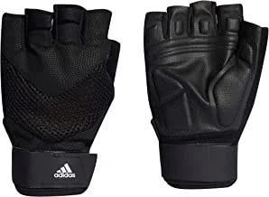 adidas unisex-adult Aeroready Training Wrist Support Gloves,Black/White- XS