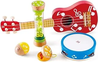 Hape Mini Band Instrument Set | Five Piece Wooden Instrument Music Set For Kids