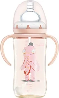 SuperMama PPSU Baby Bottle 180/260ml, Blue Green or Pink (9 Ounce / 260 ml, Pink)