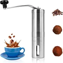 MIBRU Manual Coffee Grinder - Conical Burr Mill Stainless Steel -Hand Coffee Bean Grinder - Portable Coffee Grinder Manual مجموعة تقطير