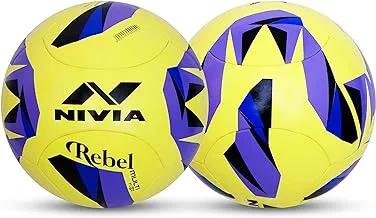 كرة القدم المطاطية Nivia Rebel (المقاس: 5 ، اللون: أصفر ، مثالي لـ: التدريب / المباراة)