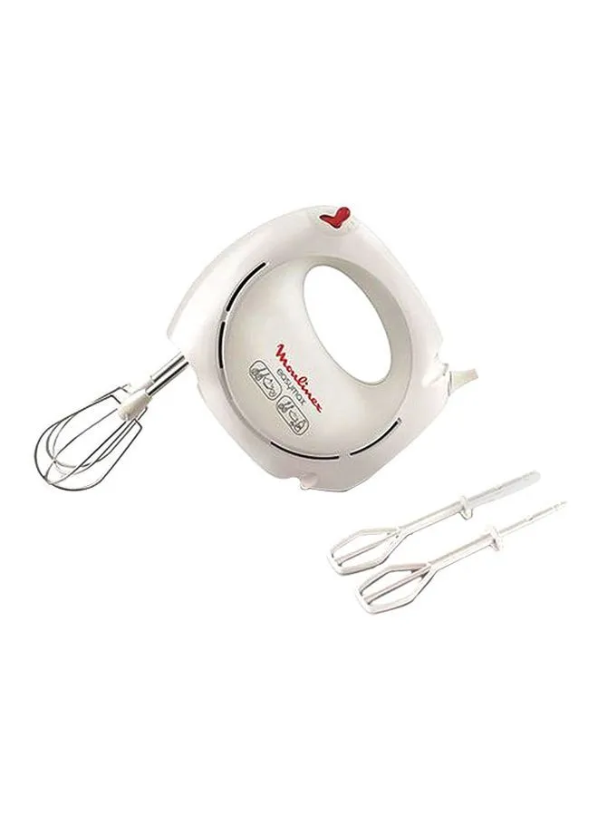 Moulinex Hand Mixer | Easy Max Hand Mixer | 5 speeds |  Plastic/Stainless Steel | 2 Years Warranty 200 W HM250127 White