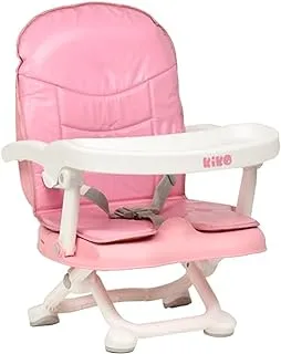 Kiko baby booster and food seat with leather cover, pink