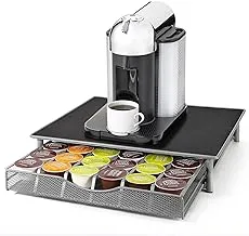SKY-TOUCH Coffee Pod Drawer, 36 Pcs Coffee Capsule Holder Space-Saving Coffee Pods Kitchen Organizer Coffee Drawer