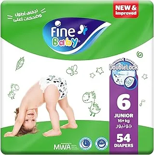 Fine Baby, Size 6, Junior 16+ kg, 54 Diapers