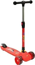 KiKo 23-1706 Folding Scooter with Light and Music, Red