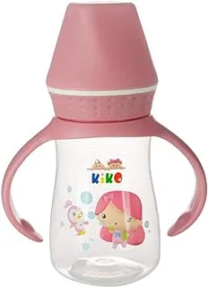 KiKo 01-16106 Feeding Bottle with Siliocne Nipple, 125 ml Capacity, Pink