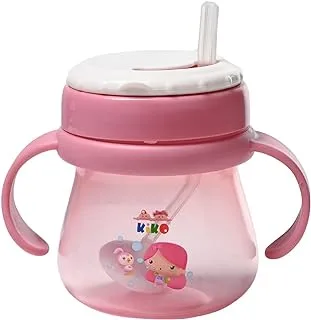 KiKo 16111 Sports Sipper Cup with Straw Lid for 6+ Months Baby, Pink