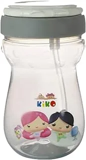 KiKo 16110 Sports Sipper Cup with Straw Lid for 6+ Months Baby, Gray