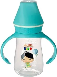 KiKo 01-16106 Feeding Bottle with Siliocne Nipple, 125 ml Capacity, Blue