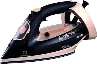 Clikon - Optimal Steam Iron with Automatic Heat Setting, Ceramic Coated Soleplate, 2 Trigger Shut-off, Anti-drip/Anti-calcite/Self-Cleaning Function, Multiple Steam Applications, 2400 Watts - CK4121