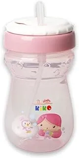 KiKo 16110 Sports Sipper Cup with Straw Lid for 6+ Months Baby, Pink
