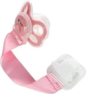 KiKo Pacifier with Holder for 0+ Months Baby, Pink