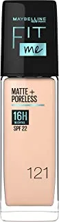 Maybelline new york fit me matte & poreless foundation 16h oil control with spf 22-121
