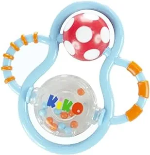 KiKo 01-16120 Handy Ball Rattle Teether for 6+ Months Baby, Blue