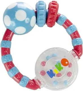 KiKo 01-16119 Handy Ball Rattle Teether for 6+ Months Baby, Blue