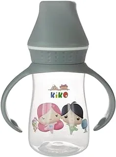 KiKo 01-16106 Feeding Bottle with Siliocne Nipple, 125 ml Capacity, Gray
