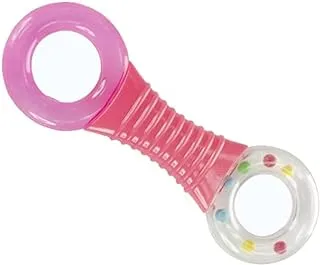 KiKo Hide and Seek Rattle Teether for 3+ Months Baby, Pink