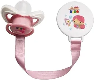 KiKo Pacifier with Silicone Cover for 3+ Months Baby, Pink