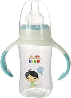 KiKo 01-16105 Feeding Bottle with Siliocne Nipple, 125 ml Capacity, Blue