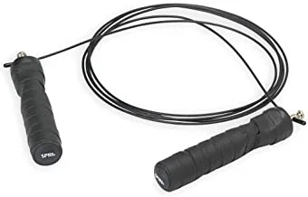 S Spri Cable Jump Rope 9 FT Long Adjustsble Rope, Black