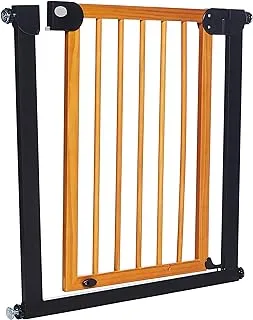 Baby Safe Safety Gate | 76 To 83cm Auto Close Features | Luxury Extra Tall & Wide Child Gate | Easy Walk-Thru Pet Gate For The House | Stairs | Doorways & Hallways | Applicable 76 To 83cm | Black