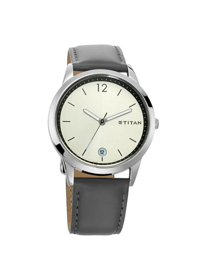 TITAN Men's Leather Analog Wrist Watch 1806SL03