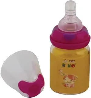 KiKo Glass Feeding Bottle, 60 ml Capacity, Pink